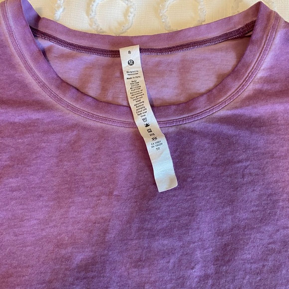 Lululemon Cates Tee Size 8 Purple - Picture 3 of 5